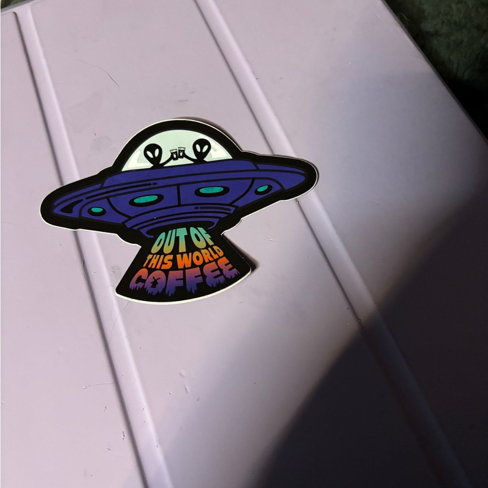 Dutch Bros Purple and Black UFO Sticker